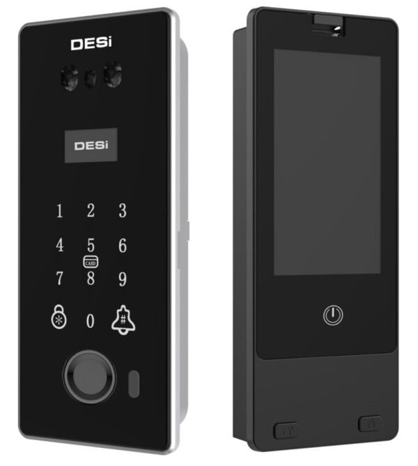 desi-quic-vision-v003-yuztanima-parmakizi-motorlu-kilit-silindir-akilli-kilitler-desi-quic-q033+-1143-55-B DESi QUiC Vision V002 Yüz Tanıma - Şifre - Avuç İzi - Kart - Canlı Görüşme ve Utopic RX / RXe / R+ Akıllı Kilitler İle Uyum (Canlı Görüşme - Dürbüne Montaj - İç Ekran)